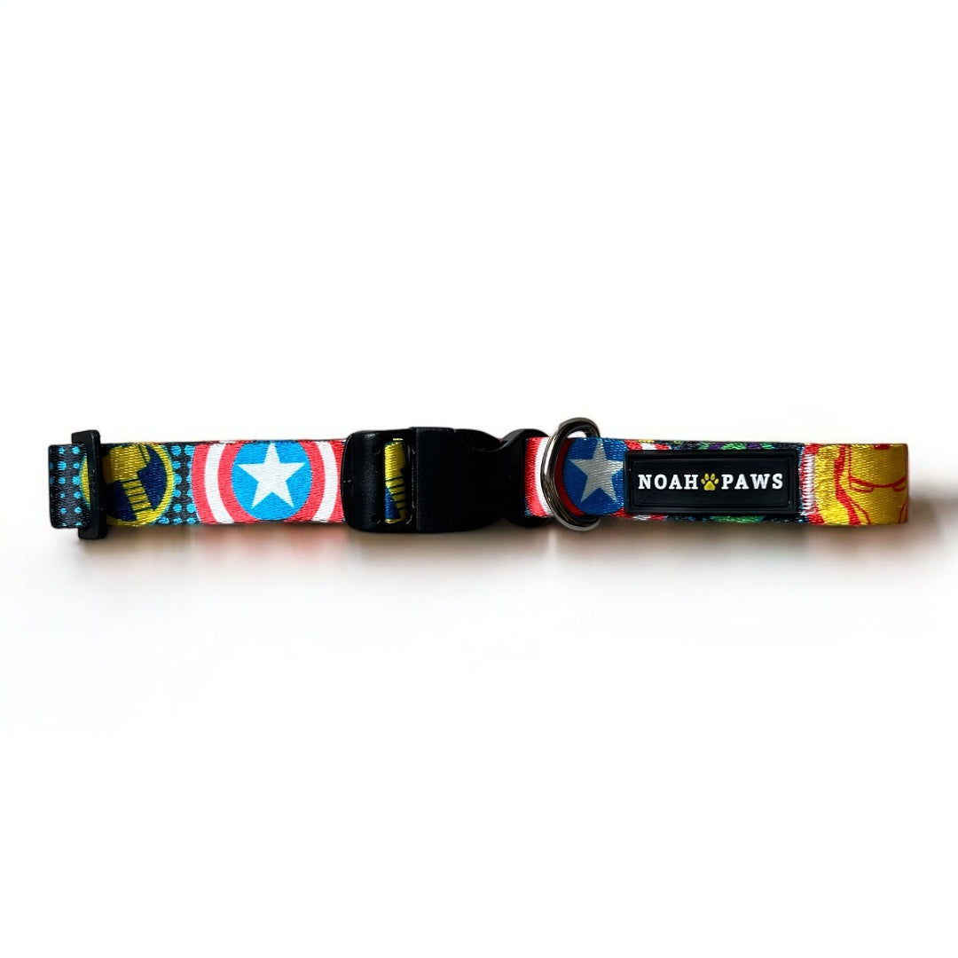 Avengers Themed Dog Collar and Leash Set, Small